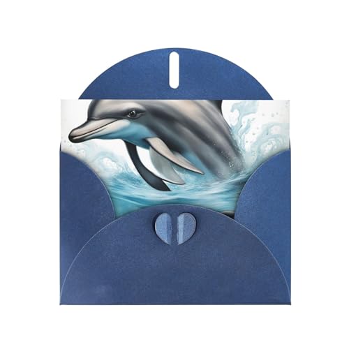 MUFLVDX Grußkarte mit Ozean-Delfin, für alle Anlässe, mit Umschlägen, Perlen-Papierkarten für Geburtstage, Jubiläen, Weihnachten MUFLVDX Grußkarte mit Ozean-Delfin, für alle Anlässe, mit Umschlägen, Perlen-Papierkarten für Geburtstage, Jubiläen, Weihnachten von MUFLVDX