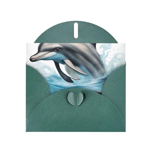 MUFLVDX Grußkarte mit Ozean-Delfin, für alle Anlässe, mit Umschlägen, Perlen-Papierkarten für Geburtstage, Jubiläen, Weihnachten MUFLVDX Grußkarte mit Ozean-Delfin, für alle Anlässe, mit Umschlägen, Perlen-Papierkarten für Geburtstage, Jubiläen, Weihnachten von MUFLVDX