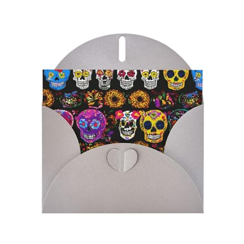 MUFLVDX Grußkarte mit Rosen-Totenkopf-Motiv, für alle Anlässe, mit Umschlägen, Perlen-Papierkarten für Geburtstage, Jubiläen, Weihnachten MUFLVDX Grußkarte mit Rosen-Totenkopf-Motiv, für alle Anlässe, mit Umschlägen, Perlen-Papierkarten für Geburtstage, Jubiläen, Weihnachten von MUFLVDX