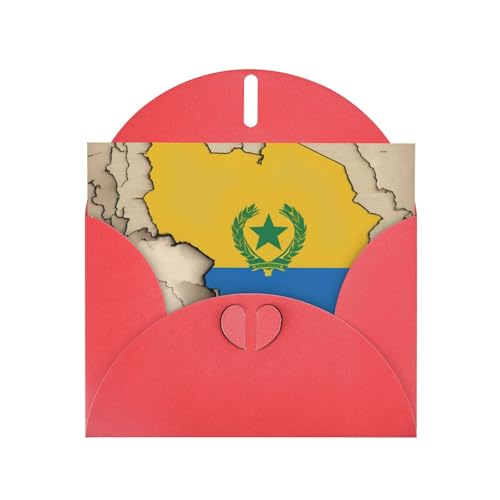 MUFLVDX Grußkarte mit Ruanda-Positionsflagge, für alle Anlässe, mit Umschlägen, Perlpapierkarten für Geburtstage, Jubiläen, Weihnachten von MUFLVDX