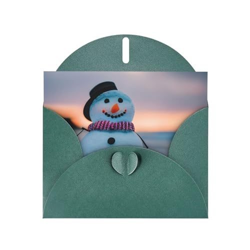 MUFLVDX Grußkarte mit Schneemann, für alle Anlässe, mit Umschlägen, Perlen-Papierkarten für Geburtstage, Jubiläen, Weihnachten von MUFLVDX