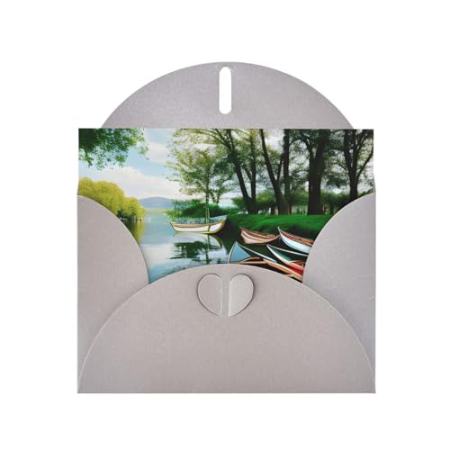 MUFLVDX Grußkarte mit See, Kanus, Park, für alle Anlässe, mit Umschlägen, Perlen-Papierkarten für Geburtstage, Jubiläen, Weihnachten MUFLVDX Grußkarte mit See, Kanus, Park, für alle Anlässe, mit Umschlägen, Perlen-Papierkarten für Geburtstage, Jubiläen, Weihnachten von MUFLVDX