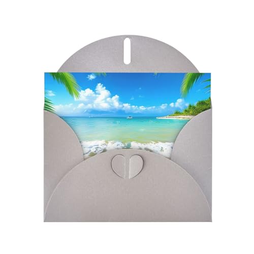 MUFLVDX Grußkarte mit Seestern, Strand, Palmen, für alle Anlässe, mit Umschlägen, Perlen-Papierkarten für Geburtstage, Jubiläen, Weihnachten MUFLVDX Grußkarte mit Seestern, Strand, Palmen, für alle Anlässe, mit Umschlägen, Perlen-Papierkarten für Geburtstage, Jubiläen, Weihnachten von MUFLVDX
