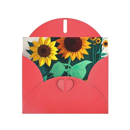 MUFLVDX Grußkarte mit Sonnenblumen-Biene, für alle Anlässe, mit Umschlägen, Perlen-Papierkarten für Geburtstage, Jubiläen, Weihnachten von MUFLVDX