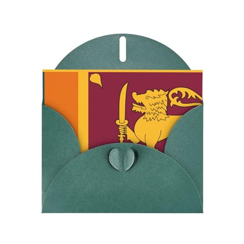 MUFLVDX Grußkarte mit Sri Lanka-Flagge, für alle Anlässe, mit Umschlägen, Perlen-Papierkarten für Geburtstage, Jubiläen, Weihnachten MUFLVDX Grußkarte mit Sri Lanka-Flagge, für alle Anlässe, mit Umschlägen, Perlen-Papierkarten für Geburtstage, Jubiläen, Weihnachten von MUFLVDX