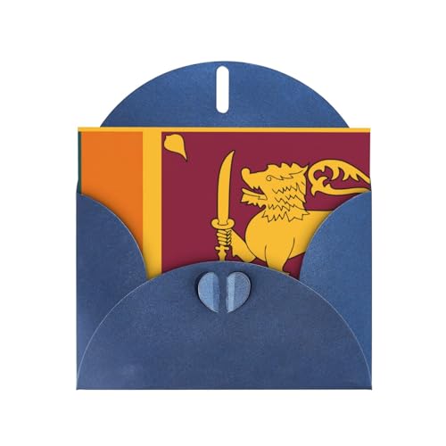 MUFLVDX Grußkarte mit Sri Lanka-Flagge, für alle Anlässe, mit Umschlägen, Perlen-Papierkarten für Geburtstage, Jubiläen, Weihnachten MUFLVDX Grußkarte mit Sri Lanka-Flagge, für alle Anlässe, mit Umschlägen, Perlen-Papierkarten für Geburtstage, Jubiläen, Weihnachten von MUFLVDX