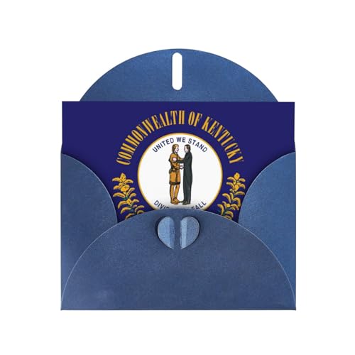 MUFLVDX Grußkarte mit Staatsflagge von Kentucky, für alle Anlässe, mit Umschlägen, Perlpapierkarten für Geburtstage, Jubiläen, Weihnachten von MUFLVDX