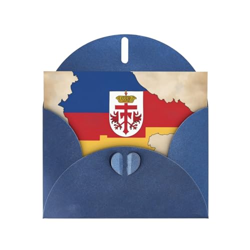 MUFLVDX Grußkarte mit Thüringen-Flagge, für alle Anlässe, mit Umschlägen, Perlen-Papierkarten für Geburtstage, Jubiläen, Weihnachten von MUFLVDX