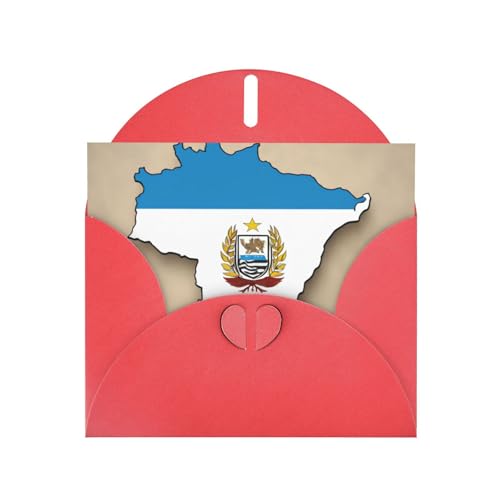 MUFLVDX Grußkarte mit Uruguay-Muster, für alle Anlässe, mit Umschlägen, Perlen-Papierkarten für Geburtstage, Jubiläen, Weihnachten von MUFLVDX