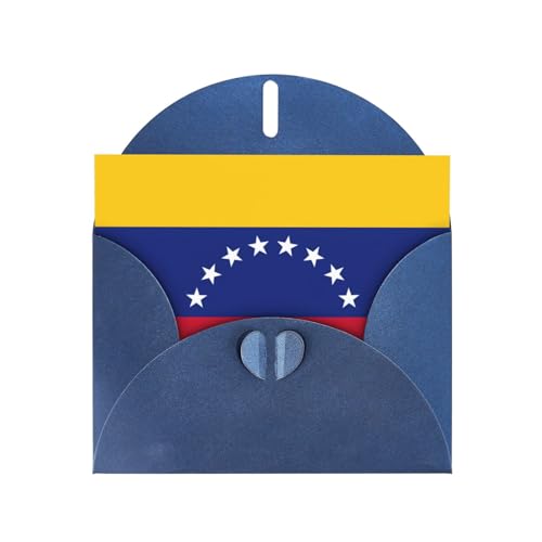 MUFLVDX Grußkarte mit Venezuela-Flagge, für alle Anlässe, mit Umschlägen, Perlen-Papierkarten für Geburtstage, Jubiläen, Weihnachten MUFLVDX Grußkarte mit Venezuela-Flagge, für alle Anlässe, mit Umschlägen, Perlen-Papierkarten für Geburtstage, Jubiläen, Weihnachten von MUFLVDX