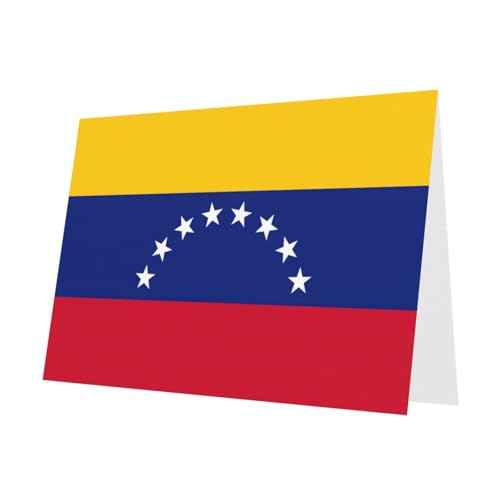 MUFLVDX Grußkarte mit Venezuela-Flagge, für alle Anlässe, mit Umschlägen, Perlen-Papierkarten für Geburtstage, Jubiläen, Weihnachten MUFLVDX Grußkarte mit Venezuela-Flagge, für alle Anlässe, mit Umschlägen, Perlen-Papierkarten für Geburtstage, Jubiläen, Weihnachten von MUFLVDX