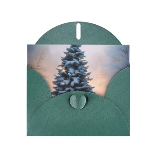 MUFLVDX Grußkarte mit Weihnachtsbaum-Schnee, für alle Anlässe, mit Umschlägen, Perlen-Papierkarten für Geburtstage, Jubiläen, Weihnachten von MUFLVDX