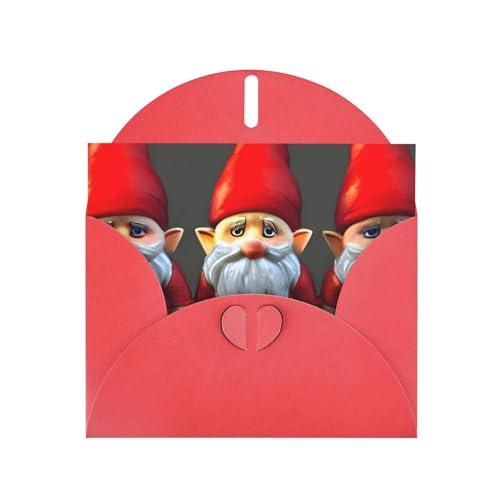 MUFLVDX Grußkarte mit Weihnachtswichteln, für alle Anlässe, mit Umschlägen, Perlen-Papierkarten für Geburtstage, Jubiläen, Weihnachten von MUFLVDX
