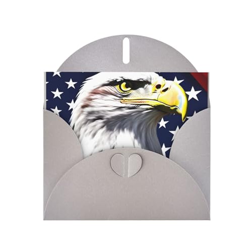 MUFLVDX Grußkarte mit Weißkopfseeadler-Flagge, für alle Anlässe, mit Umschlägen, Perlen-Papierkarten für Geburtstage, Jubiläen, Weihnachten MUFLVDX Grußkarte mit Weißkopfseeadler-Flagge, für alle Anlässe, mit Umschlägen, Perlen-Papierkarten für Geburtstage, Jubiläen, Weihnachten von MUFLVDX