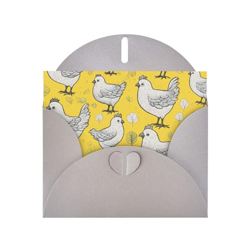 MUFLVDX Grußkarte mit gelbem Huhn, für alle Anlässe, mit Umschlägen, Perlen-Papierkarten für Geburtstage, Jubiläen, Weihnachten MUFLVDX Grußkarte mit gelbem Huhn, für alle Anlässe, mit Umschlägen, Perlen-Papierkarten für Geburtstage, Jubiläen, Weihnachten von MUFLVDX