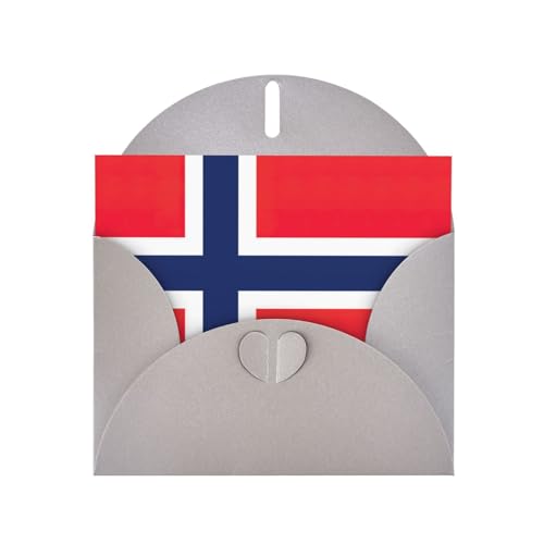 MUFLVDX Grußkarte mit norwegischer Flagge, für alle Anlässe, mit Umschlägen, Perlen-Papierkarten für Geburtstage, Jubiläen, Weihnachten MUFLVDX Grußkarte mit norwegischer Flagge, für alle Anlässe, mit Umschlägen, Perlen-Papierkarten für Geburtstage, Jubiläen, Weihnachten von MUFLVDX