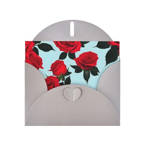 MUFLVDX Grußkarte mit roten Rosen, für alle Anlässe, mit Umschlägen, Perlen-Papierkarten für Geburtstage, Jubiläen, Weihnachten MUFLVDX Grußkarte mit roten Rosen, für alle Anlässe, mit Umschlägen, Perlen-Papierkarten für Geburtstage, Jubiläen, Weihnachten von MUFLVDX