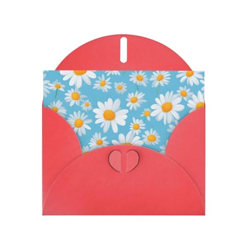 MUFLVDX Grußkarte mit weißem Gänseblümchen auf hellblauem Hintergrund, für alle Anlässe, mit Umschlägen, Perlen-Papierkarten für Geburtstage, Jubiläen, Weihnachten MUFLVDX Grußkarte mit weißem Gänseblümchen auf hellblauem Hintergrund, für alle Anlässe, mit Umschlägen, Perlen-Papierkarten für Geburtstage, Jubiläen, Weihnachten von MUFLVDX