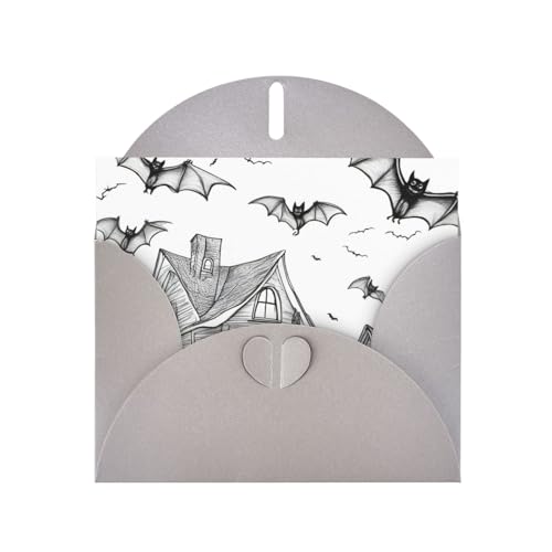 MUFLVDX Halloween-Grußkarte mit fliegenden Fledermäusen, für alle Anlässe, mit Umschlägen, Perlen-Papierkarten für Geburtstage, Jubiläen, Weihnachten MUFLVDX Halloween-Grußkarte mit fliegenden Fledermäusen, für alle Anlässe, mit Umschlägen, Perlen-Papierkarten für Geburtstage, Jubiläen, Weihnachten von MUFLVDX