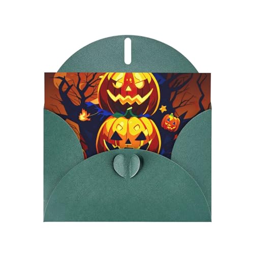MUFLVDX Halloween-Kürbis-Grußkarte für alle Anlässe mit Umschlägen, Perlen-Papierkarten für Geburtstage, Jubiläen, Weihnachten MUFLVDX Halloween-Kürbis-Grußkarte für alle Anlässe mit Umschlägen, Perlen-Papierkarten für Geburtstage, Jubiläen, Weihnachten von MUFLVDX