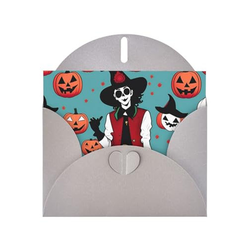 MUFLVDX Happy Halloween Day Grußkarte für alle Anlässe mit Umschlägen, Perlenpapierkarten für Geburtstage, Jubiläen, Weihnachten MUFLVDX Happy Halloween Day Grußkarte für alle Anlässe mit Umschlägen, Perlenpapierkarten für Geburtstage, Jubiläen, Weihnachten von MUFLVDX