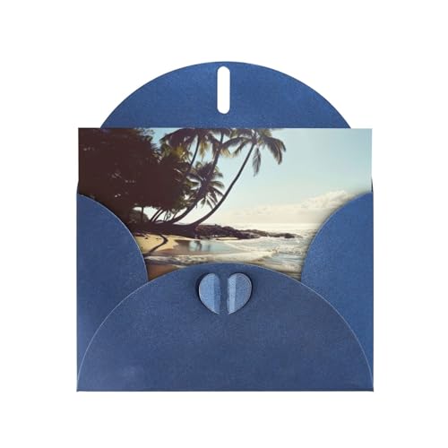 MUFLVDX Hawaii-Strand-Grußkarte für alle Anlässe mit Umschlägen, Perlpapierkarten für Geburtstage, Jubiläen, Weihnachten von MUFLVDX