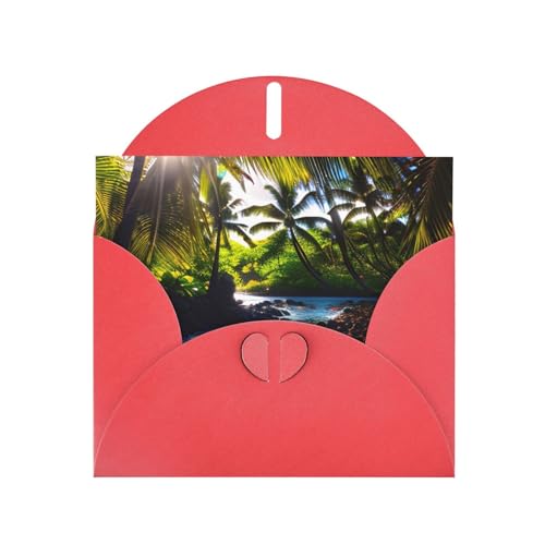 MUFLVDX Hawaii Sunbeams Grußkarte für alle Anlässe, mit Umschlägen, Perlpapierkarten für Geburtstage, Jubiläen, Weihnachten von MUFLVDX