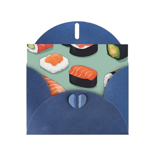 MUFLVDX Köstliche Sushi-Grußkarte für alle Anlässe mit Umschlägen, Perlenpapierkarten für Geburtstage, Jubiläen, Weihnachten MUFLVDX Köstliche Sushi-Grußkarte für alle Anlässe mit Umschlägen, Perlenpapierkarten für Geburtstage, Jubiläen, Weihnachten von MUFLVDX