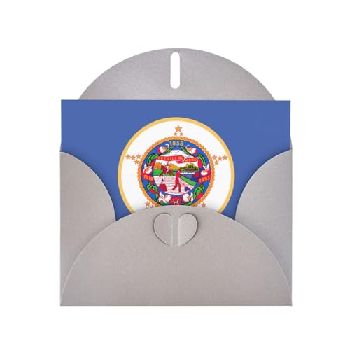 MUFLVDX Minnesota Grußkarte mit Staatsflagge, für alle Anlässe, mit Umschlägen, Perlpapierkarten für Geburtstage, Jubiläen, Weihnachten MUFLVDX Minnesota Grußkarte mit Staatsflagge, für alle Anlässe, mit Umschlägen, Perlpapierkarten für Geburtstage, Jubiläen, Weihnachten von MUFLVDX