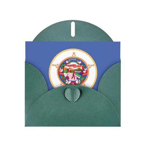 MUFLVDX Minnesota Grußkarte mit Staatsflagge, für alle Anlässe, mit Umschlägen, Perlpapierkarten für Geburtstage, Jubiläen, Weihnachten MUFLVDX Minnesota Grußkarte mit Staatsflagge, für alle Anlässe, mit Umschlägen, Perlpapierkarten für Geburtstage, Jubiläen, Weihnachten von MUFLVDX