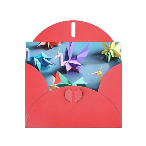 MUFLVDX Origami-Grußkarte mit Kranichen, für alle Anlässe, mit Umschlägen, Perlen-Papierkarten für Geburtstage, Jubiläen, Weihnachten MUFLVDX Origami-Grußkarte mit Kranichen, für alle Anlässe, mit Umschlägen, Perlen-Papierkarten für Geburtstage, Jubiläen, Weihnachten von MUFLVDX