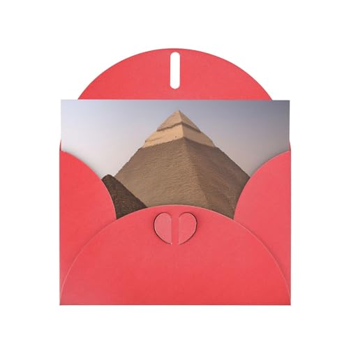 MUFLVDX Pyramids of Egypt Grußkarte für alle Anlässe mit Umschlägen, Perlpapierkarten für Geburtstage, Jubiläen, Weihnachten von MUFLVDX