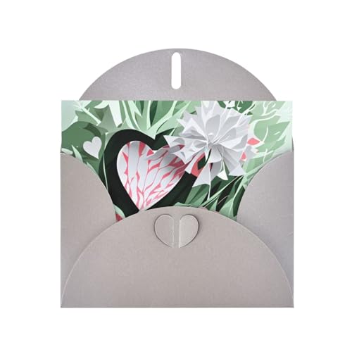 MUFLVDX Schöne Herz-Grußkarte für alle Anlässe mit Umschlägen, Perlen-Papierkarten für Geburtstage, Jubiläen, Weihnachten MUFLVDX Schöne Herz-Grußkarte für alle Anlässe mit Umschlägen, Perlen-Papierkarten für Geburtstage, Jubiläen, Weihnachten von MUFLVDX