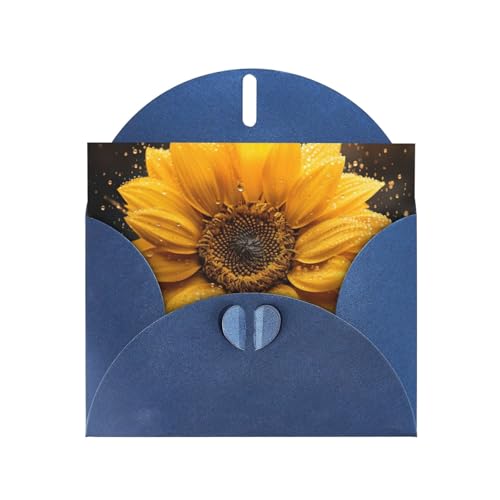 MUFLVDX Schöne Sonnenblumen-Grußkarte für alle Anlässe mit Umschlägen, Perlen-Papierkarten für Geburtstage, Jubiläen, Weihnachten von MUFLVDX