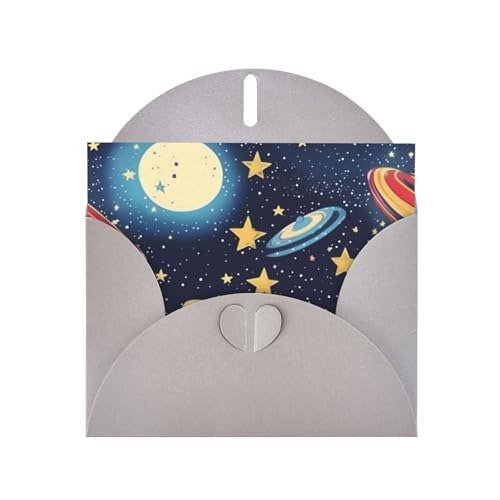 MUFLVDX Sternenhimmel-Universum-Grußkarte für alle Anlässe, mit Umschlägen, Perlen-Papierkarten für Geburtstage, Jubiläen, Weihnachten von MUFLVDX