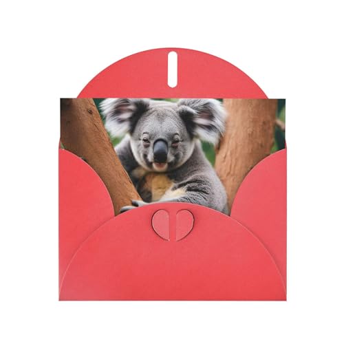 MUFLVDX Umarmende Koala-Grußkarte für alle Anlässe, mit Umschlägen, Perlen-Papierkarten für Geburtstage, Jubiläen, Weihnachten von MUFLVDX