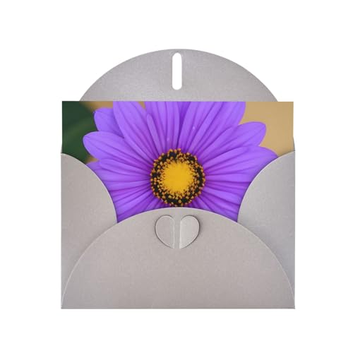MUFLVDX Violette Blumen-Grußkarte für alle Anlässe mit Umschlägen, Perlpapierkarten für Geburtstage, Jubiläen, Weihnachten von MUFLVDX