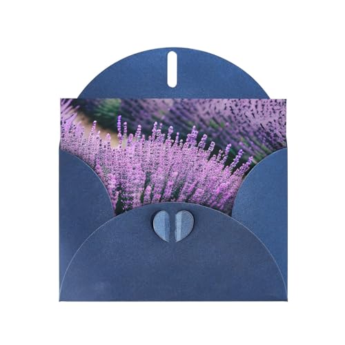 MUFLVDX Violette Lavendel-Grußkarte für alle Anlässe, mit Umschlägen, Perlen-Papierkarten für Geburtstage, Jubiläen, Weihnachten von MUFLVDX