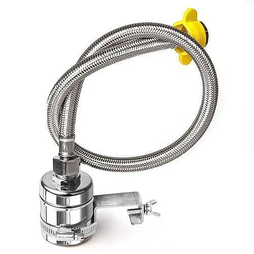Schwimmendes Kugelventil, 1/2-Zoll-Schwimmerventil + 60 cm geflochtener Schlauch + Dreieckventilschalter + Befestigungsklemme, Schwimmerventil for automatische Befüllung und Abschaltung des Wassertank Schwimmendes Kugelventil, 1/2-Zoll-Schwimmerventil + 60 cm geflochtener Schlauch + Dreieckventilschalter + Befestigungsklemme, Schwimmerventil for automatische Befüllung und Abschaltung des Wassertank von MUIDSEN