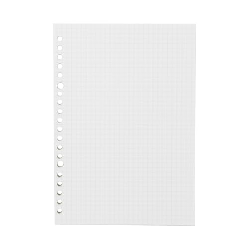 MUJI 無印良品 A5 Millimeterpapier-Nachfüllpackung, 5 mm Raster, 20-fach gelocht, 100 Blatt, 210 x 148 mm (3, A4) von MUJI 無印良品