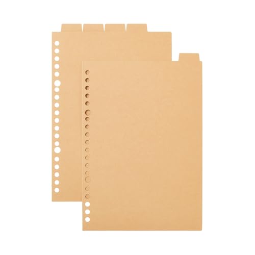MUJI 無印良品 A5 Trennblätter aus Papier, 5 Stück, beige, hergestellt in Japan (1) von MUJI 無印良品