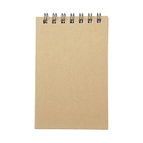 MUJI 無印良品 -A7 Spiralblock mit Krafteinband, 40 linierte Blätter, Recyclingpapier, oben gebunden (3, Beige) von MUJI 無印良品