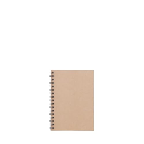 MUJI Doppelring-Notizbuch, linierte Seiten, beige, gepflanztes Baumpapier (1, Beige) von MUJI 無印良品