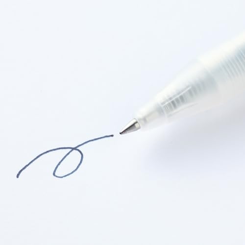 MUJI 無印良品 Gelschreiber, glatt, einziehbar, 0,5 mm Spitze, 10 Stück, Schwarz (Marineblau) von MUJI 無印良品