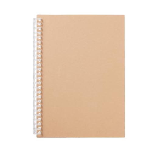 MUJI 無印良品 -Kraft Ringbucheinband aus Papier, B5 26-Loch und A5 20-Loch-kompatibel, japanisches Design (Beige, B5) von MUJI 無印良品