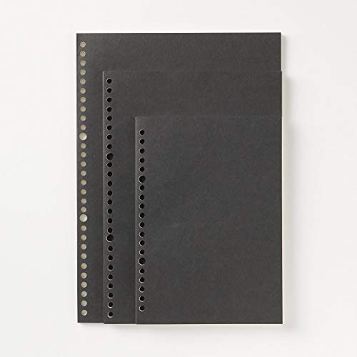 MUJI 無印良品 Loseblattpapier, A5- und B5-Größen, 6 mm linierte Linien, leicht abziehbare Notizbuchblätter mit Binderlöchern (3, B5) von MUJI 無印良品