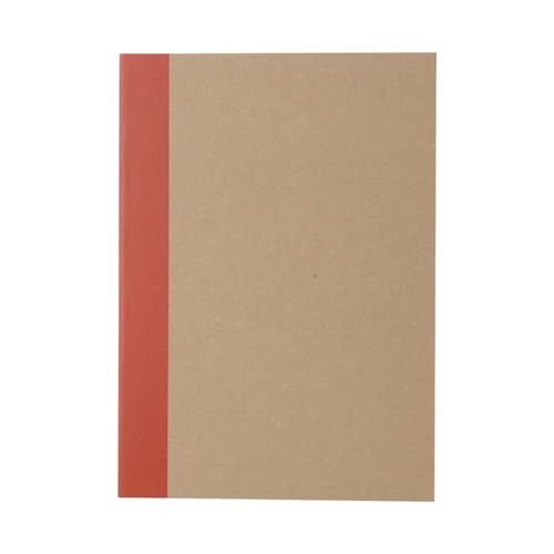 MUJI 無印良品 Notizbuch aus Recyclingpapier, A6, 30 Blanko-Blätter, fadengebunden, Krafteinband (3, Beige) von MUJI 無印良品