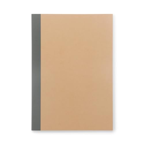 MUJI 無印良品 - Notizbuch aus Recyclingpapier, fadengebunden, einfarbiger Einband, 30 linierte Blätter (3, Beige) von MUJI 無印良品