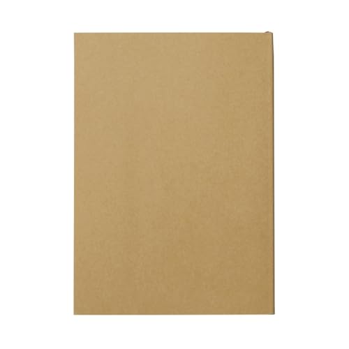 MUJI 無印良品 Notizbuch aus recyceltem Papier, 144 Blatt, 148 x 105 mm, japanische Handarbeit (3, Beige) von MUJI 無印良品