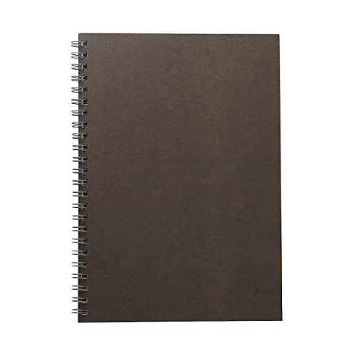MUJI Pflanzbaum Papier Doppelring Notizbuch Liniert Grau A5 (X5), 4547315040155 von Muji